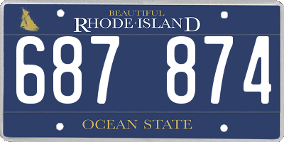 RI license plate 687874