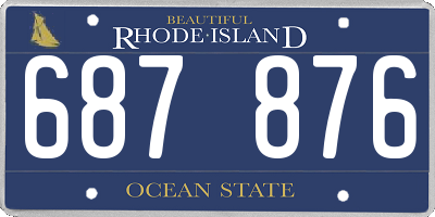 RI license plate 687876