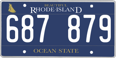 RI license plate 687879