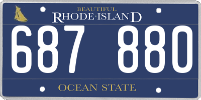 RI license plate 687880