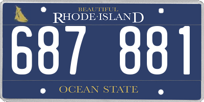 RI license plate 687881
