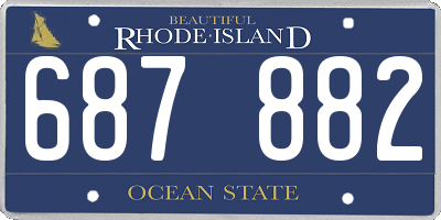 RI license plate 687882