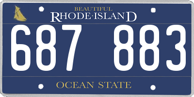 RI license plate 687883