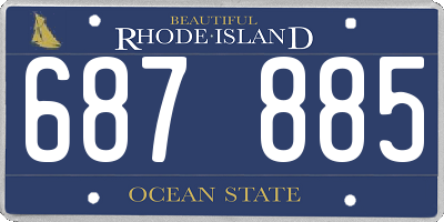 RI license plate 687885