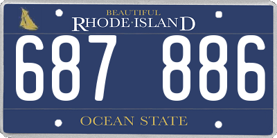 RI license plate 687886