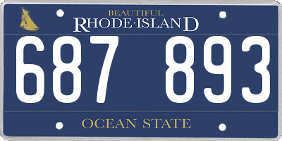 RI license plate 687893