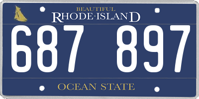RI license plate 687897