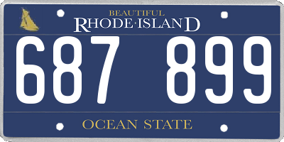RI license plate 687899