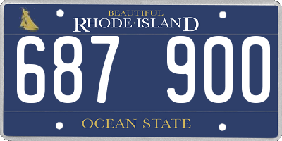 RI license plate 687900