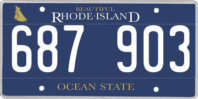 RI license plate 687903