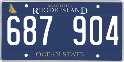RI license plate 687904