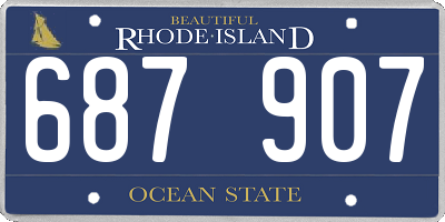 RI license plate 687907