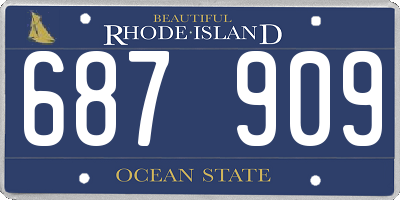 RI license plate 687909