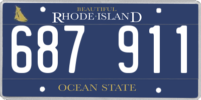 RI license plate 687911