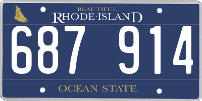 RI license plate 687914