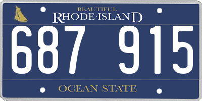 RI license plate 687915