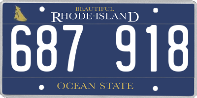 RI license plate 687918