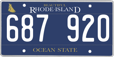 RI license plate 687920