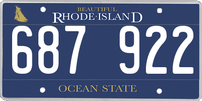 RI license plate 687922