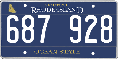 RI license plate 687928