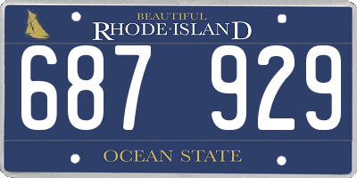 RI license plate 687929
