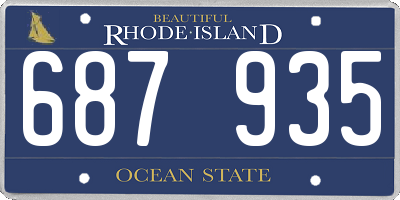 RI license plate 687935