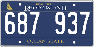 RI license plate 687937
