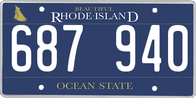 RI license plate 687940