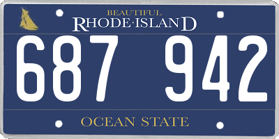 RI license plate 687942
