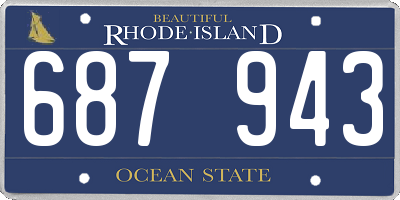 RI license plate 687943