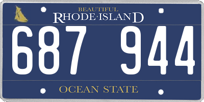 RI license plate 687944