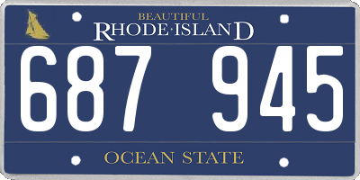 RI license plate 687945