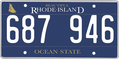 RI license plate 687946