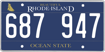 RI license plate 687947