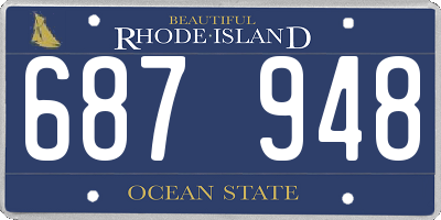 RI license plate 687948