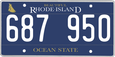 RI license plate 687950