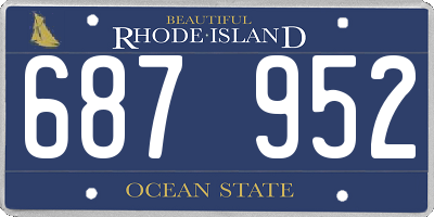 RI license plate 687952