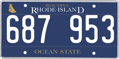 RI license plate 687953