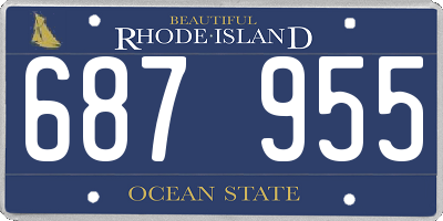 RI license plate 687955