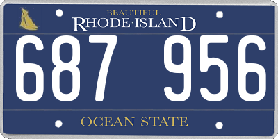 RI license plate 687956