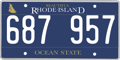 RI license plate 687957