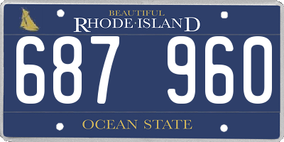 RI license plate 687960