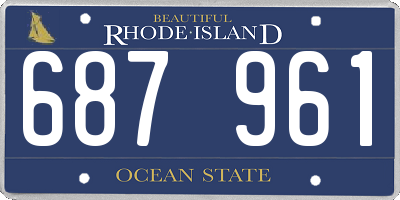 RI license plate 687961