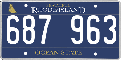 RI license plate 687963