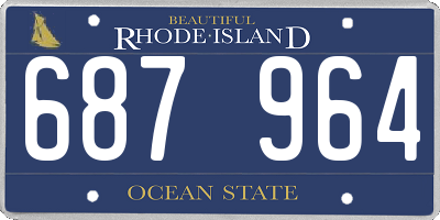 RI license plate 687964