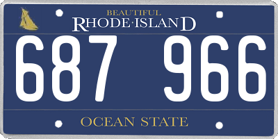RI license plate 687966