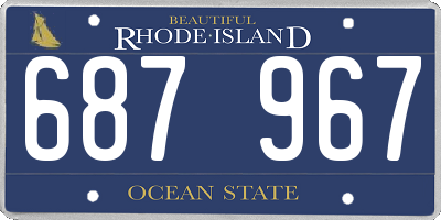 RI license plate 687967