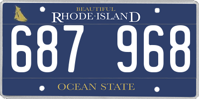 RI license plate 687968