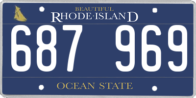 RI license plate 687969