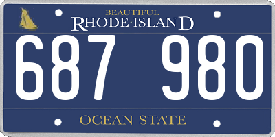 RI license plate 687980